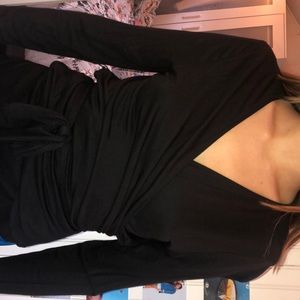 J crew black wrap shirt size S